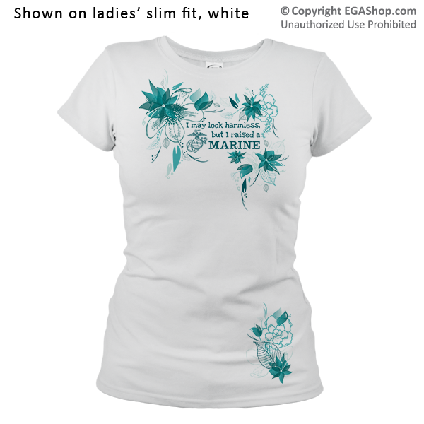 _T-Shirt (Ladies): I may look harmless... -floral