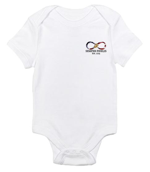 _T-Shirt/Onesie (Toddler/Baby): Infinity, Semper Fidelis American Flag