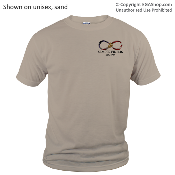 _T-Shirt (Unisex): Infinity, Semper Fidelis American Flag