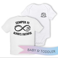 _T-Shirt/Onesie (Toddler/Baby): Infinity, Always Faithful Bold