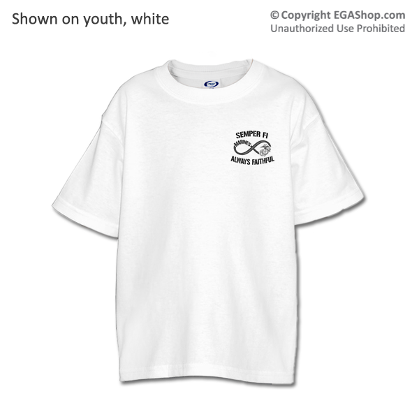 _T-Shirt (Youth): Infinity, Always Faithful Bold