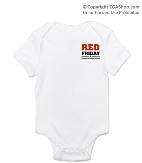 _T-Shirt/Onesie (Toddler/Baby): Red Friday with Name