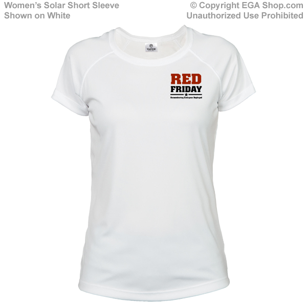 _T-Shirt (Ladies, Solar): Red Friday with Name