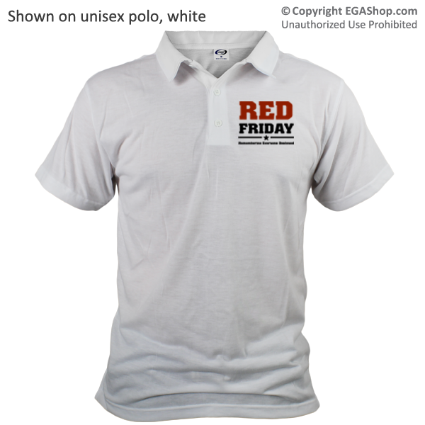 _Polo (Unisex): Red Friday with Name