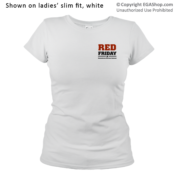 _T-Shirt (Ladies): Red Friday with Name