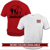 _T-Shirt (Unisex): Red Friday with Name