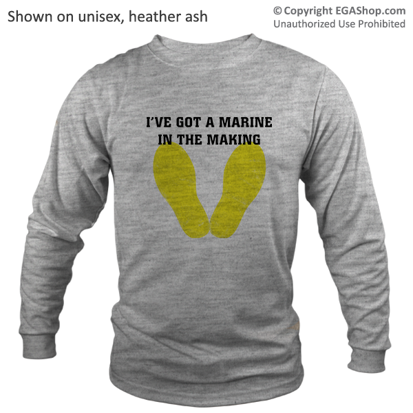 _Long Sleeve Shirt (Unisex): Marine In The Making.. 