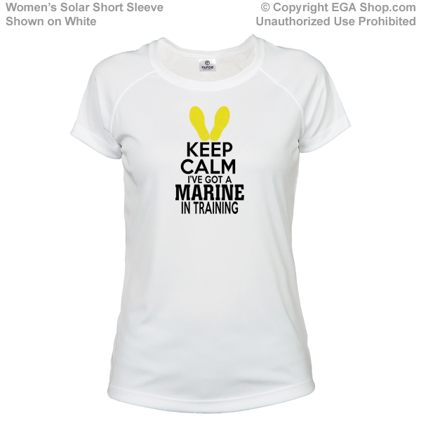 _T-Shirt (Ladies, Solar): KEEP CALM, Marine in Training