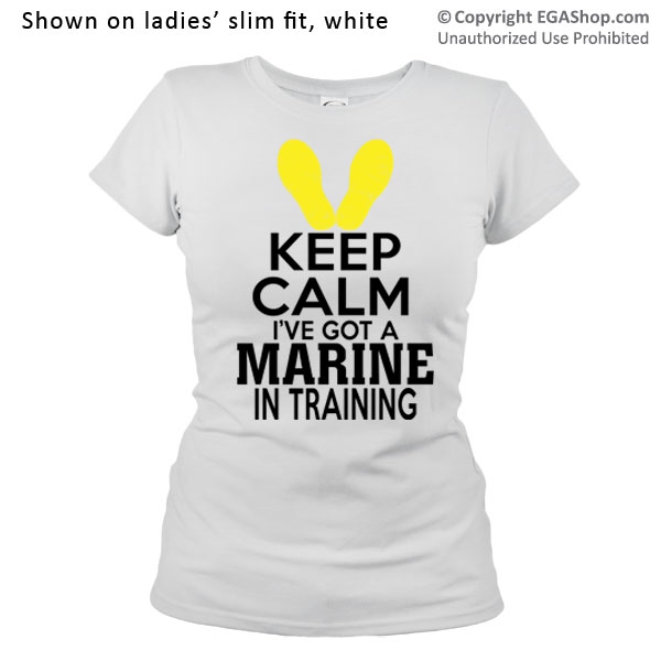 _T-Shirt (Ladies): KEEP CALM, Marine in Training