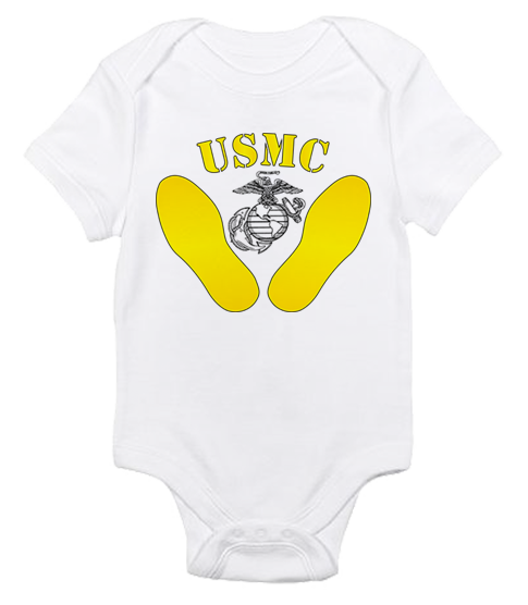 _T-Shirt/Onesie (Toddler/Baby): Yellow Footprints, EGA