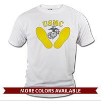 _T-Shirt (Unisex): Yellow Footprints, EGA