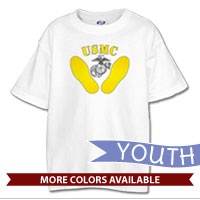 _T-Shirt (Youth): Yellow Footprints, EGA