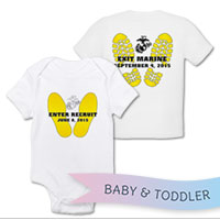_T-Shirt/Onesie (Toddler/Baby): Enter Recruit, Exit Marine