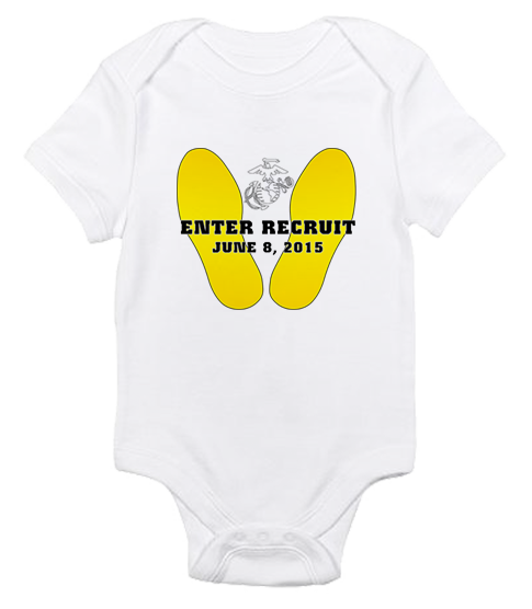 _T-Shirt/Onesie (Toddler/Baby): Enter Recruit, Exit Marine