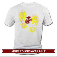 _T-Shirt (Unisex): Bootprints With EGA (Short Sleeve)