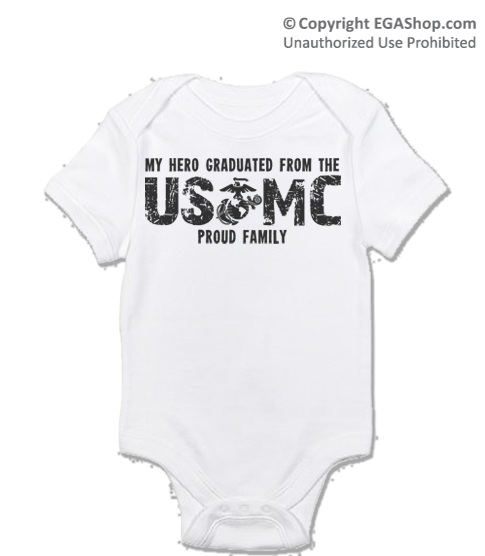 _T-Shirt/Onesie (Toddler/Baby): My Hero Graduated from the USMC