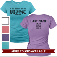 _T-Shirt (Ladies): My Hero Graduated from the USMC