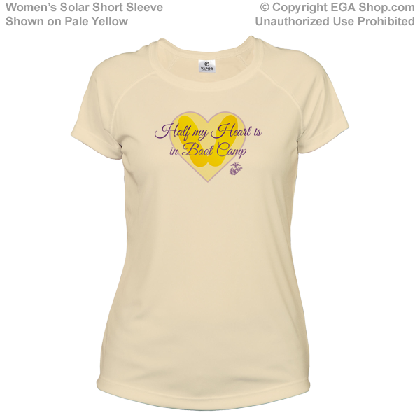 _T-Shirt (Ladies, Solar): Half My Heart, Boot Camp