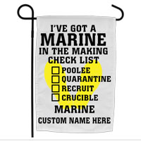 Garden Flag: CHECKBOX, Marine in the Making