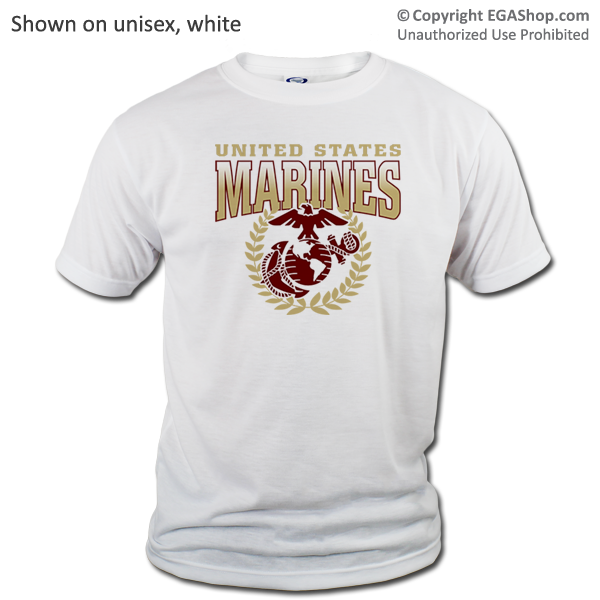 _T-Shirt (Unisex): United States Marines (Maroon)
