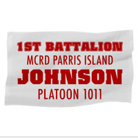 Rally Towel: 1st Battalion MCRD w/ Name/Platoon