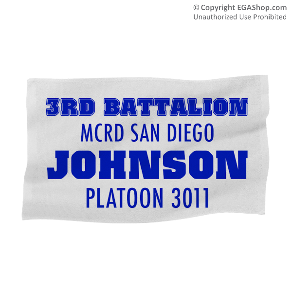 Rally Towel: 3rd Battalion MCRD w/ Name/Platoon