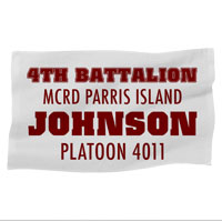 Rally Towel: 4th Battalion MCRD w/ Name/Platoon