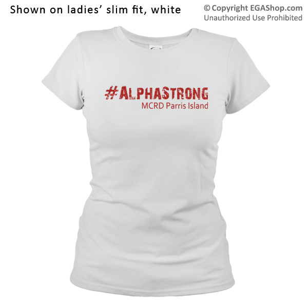 _T-Shirt (Ladies): 1st Battalion Hashtag Strong