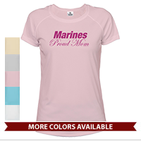 _T-Shirt (Ladies, Solar): Marines Proud Mom