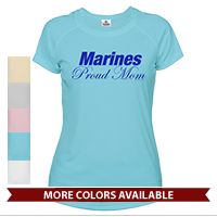 _T-Shirt (Ladies): Marines Proud Mom