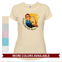_T-Shirt (Ladies, Solar): Rosie: Proud Marine Mom/Wife