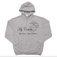 Hoodie:  My Hero. My Marine. 