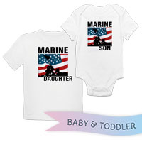 _T-Shirt/Onesie (Toddler/Baby): Iwo Jima Marine Family