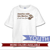 _T-Shirt (Youth): America Calls Them Marine