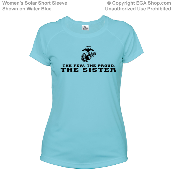 _T-Shirt (Ladies, Solar): The Few The Proud -black