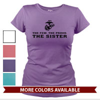 _T-Shirt (Ladies): The Few The Proud -black