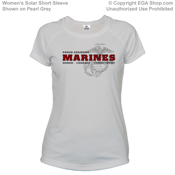 _T-Shirt (Ladies, Solar): Honor, Courage, Commitment - Family
