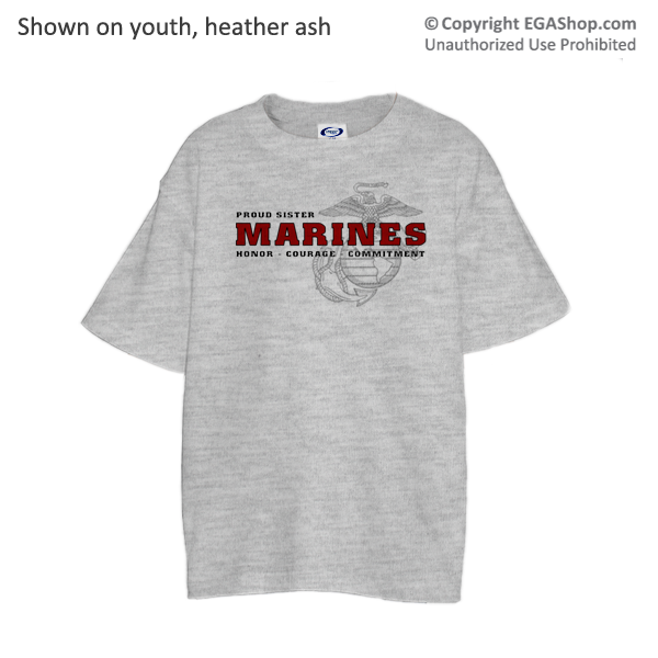 _T-Shirt (Youth): Honor, Courage, Commitment - Family