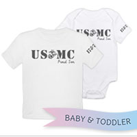 _T-Shirt/Onesie (Toddler/Baby): USMC EGA Family