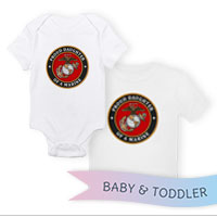 _T-Shirt/Onesie (Toddler/Baby): USMC Seal Family