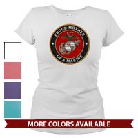 _T-Shirt (Ladies): USMC Seal Family