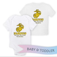 _T-Shirt/Onesie (Toddler/Baby): Yellow Marines Family