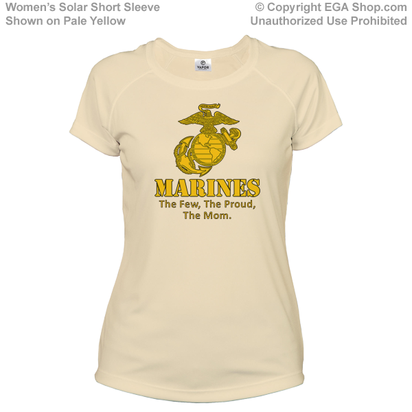 _T-Shirt (Ladies, Solar): Yellow Marines Family