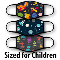 Face Covering Child Size: Dinosaurs, Space & Robots