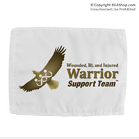 Car Flag: (Double-sided, 11x14 w/ pole) WII Warrior Support Team