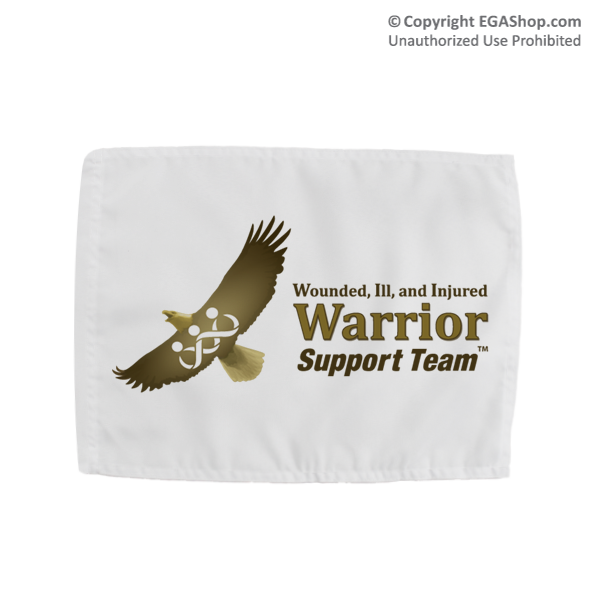 Car Flag: (Double-sided, 11x14 w/ pole) WII Warrior Support Team