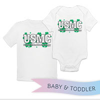 _T-Shirt/Onesie (Toddler/Baby): USMC Shamrocks
