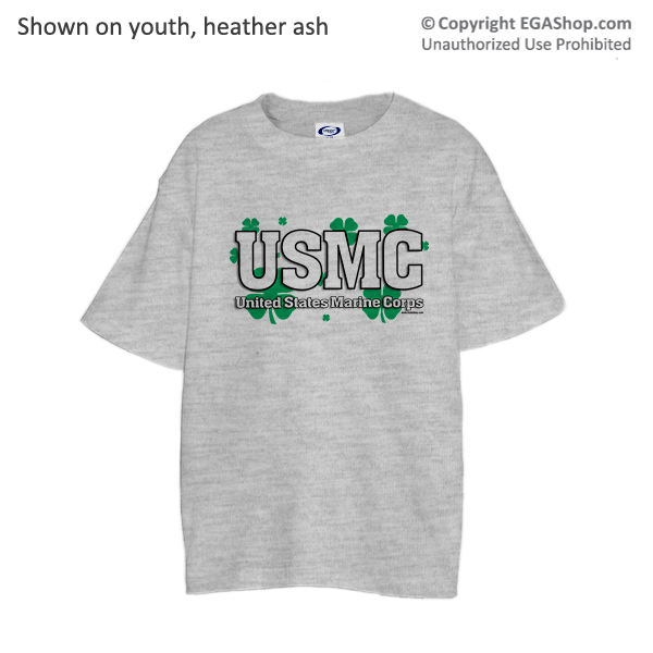 _T-Shirt (Youth): USMC Shamrocks