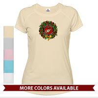 _T-Shirt (Ladies, Solar): USMC Seal Wreath