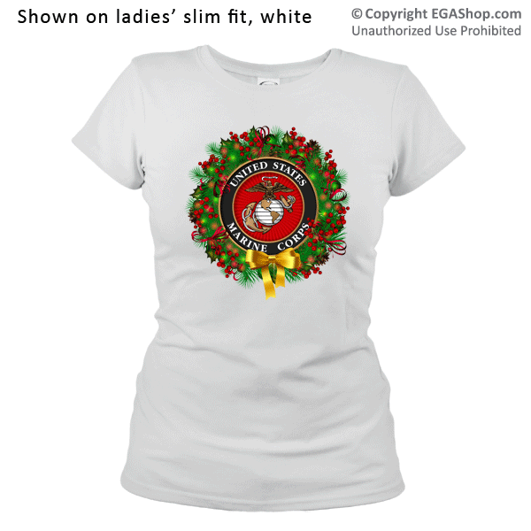 _T-Shirt (Ladies): USMC Seal Wreath